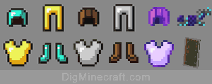 Armor items in Minecraft