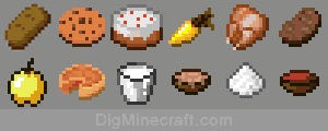 Food items in Minecraft