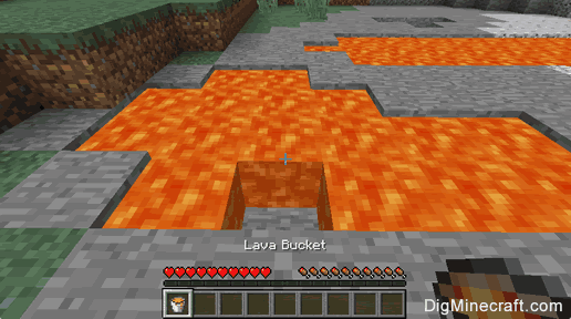 completed lava bucket