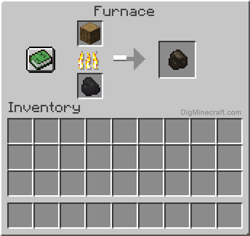 Crafting recipe for charcoal