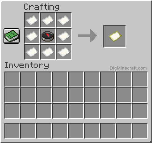 Crafting recipe for map