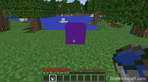 completed purple concrete