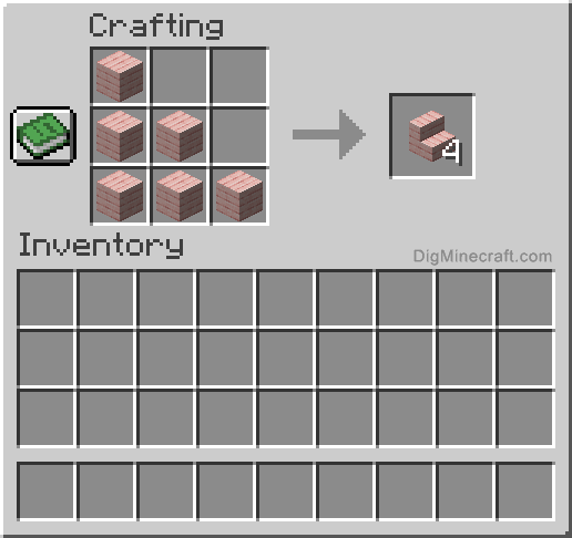 Crafting recipe for cherry stairs