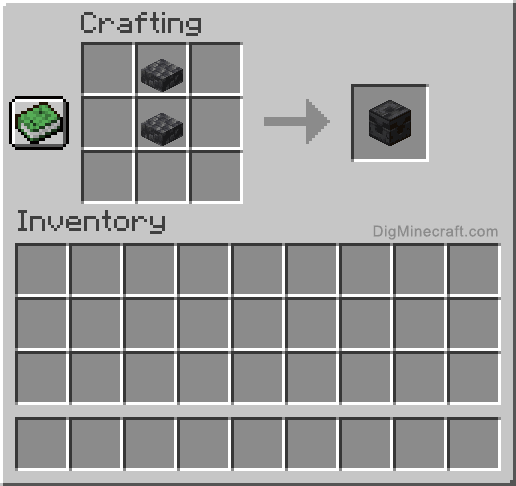 Crafting recipe for chiseled deepslate