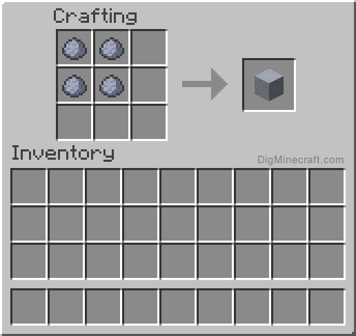 Crafting recipe for clay block
