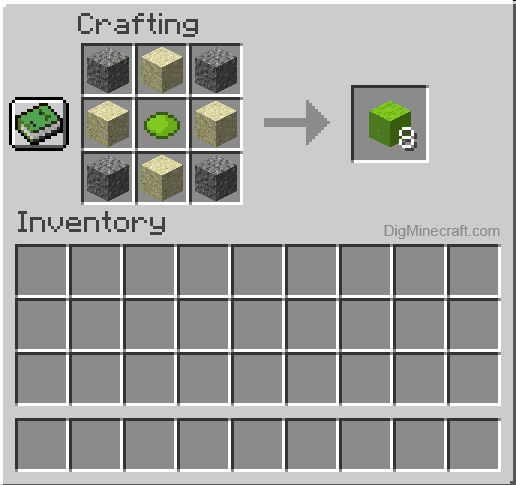 Crafting recipe for lime concrete powder