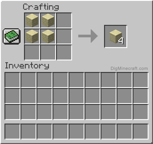 Crafting recipe for smooth sandstone