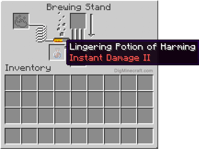 Completed lingering potion of harming