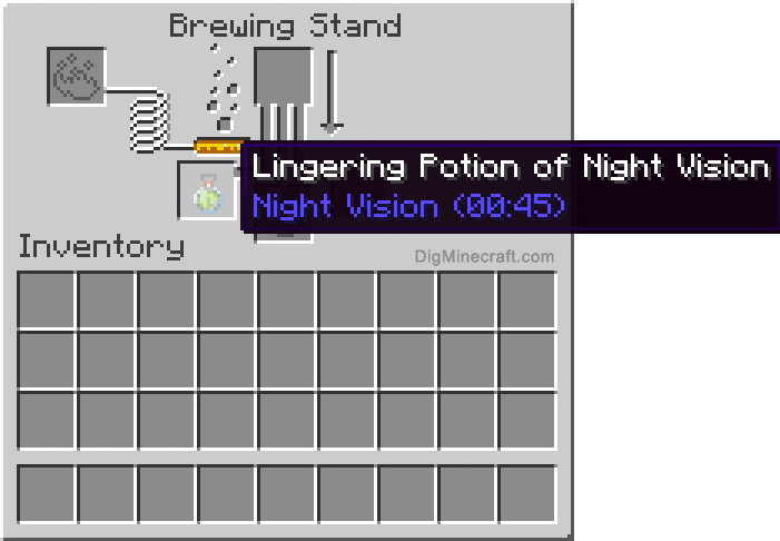 Completed lingering potion of night vision