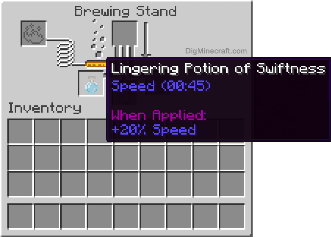 Completed lingering potion of swiftness