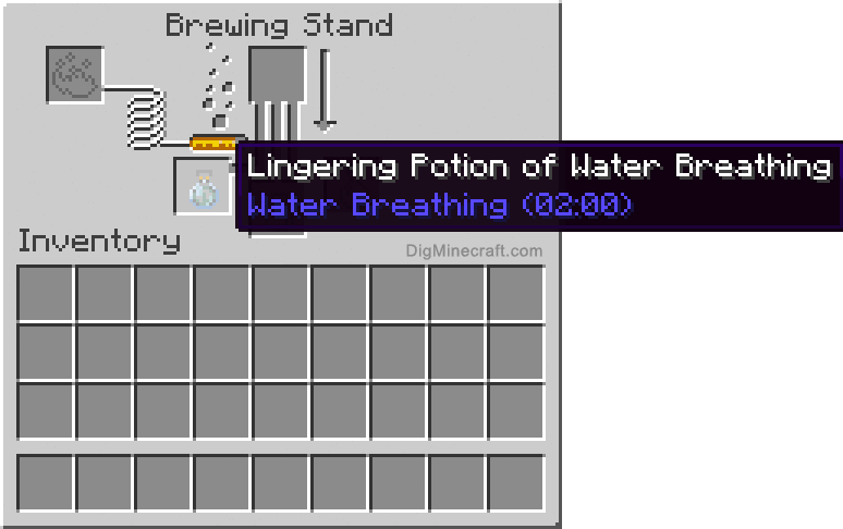 Completed lingering potion of water breathing extended