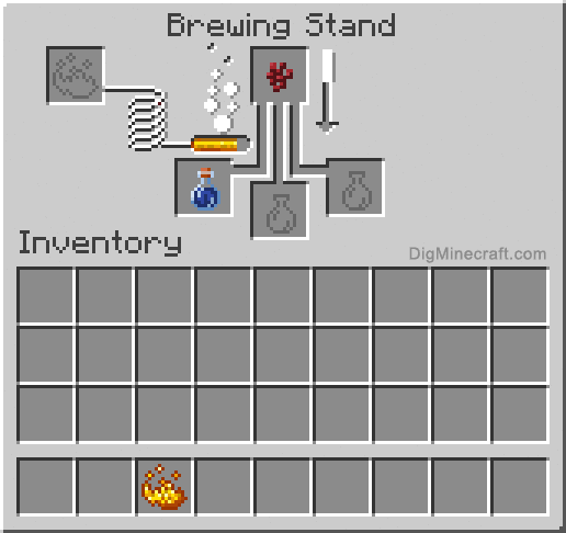 Crafting recipe for potion of strength