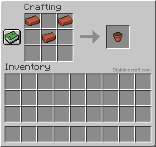 Crafting recipe for flower pot