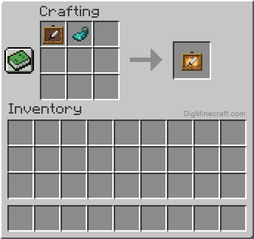 Crafting recipe for glow item frame