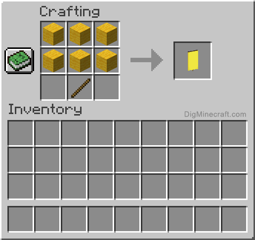 Crafting recipe for yellow banner