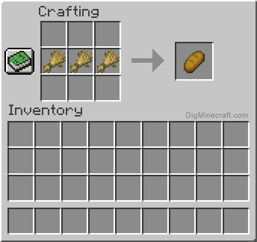 Crafting recipe for bread