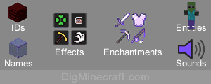 IDs and Names in Minecraft