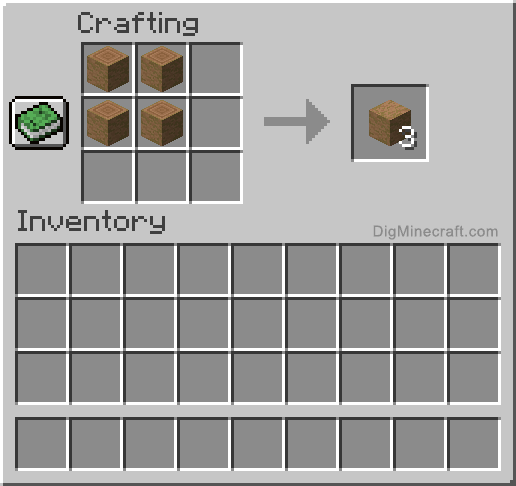 Crafting recipe for stripped jungle wood