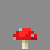 red mushroom with white spots
