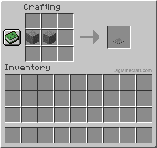 Crafting recipe for stone pressure plate