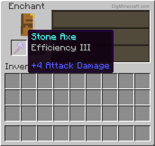 Completed enchanted stone axe