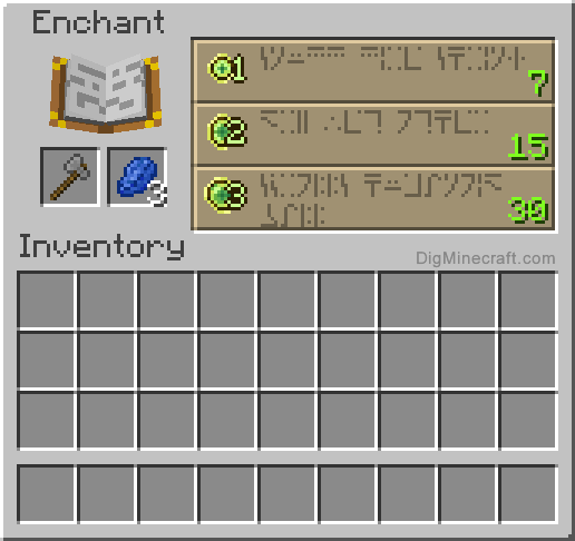 Enchant stone axe