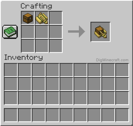 Crafting recipe for bamboo raft with chest