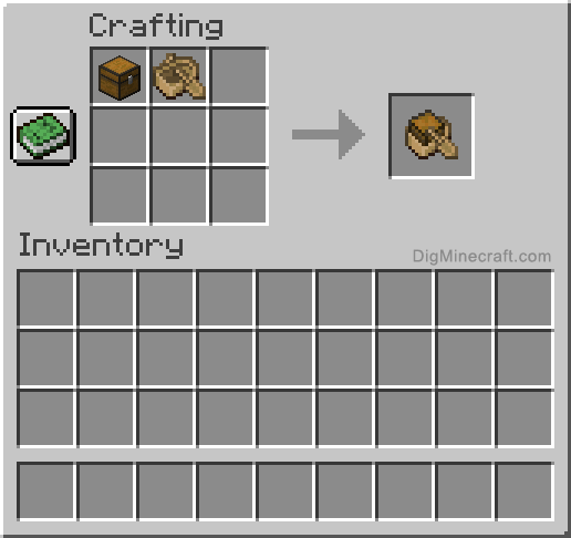 Crafting recipe for oak boat with chest