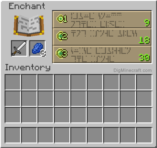 Enchant iron sword