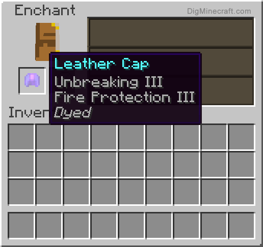 Completed enchanted dyed leather cap