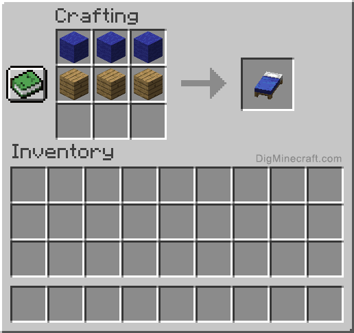 How to make a Blue Bed in Minecraft