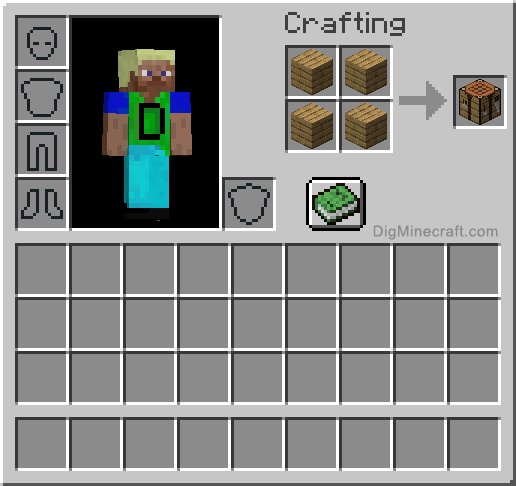 how to make a crafting table in minecraft on a laptop