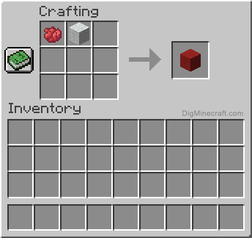 https://www.digminecraft.com/block_recipes/images/make_red_wool.png