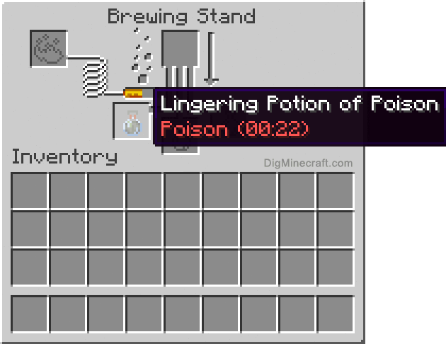 How To Make A Lingering Potion Of Poison 0 22 In Minecraft