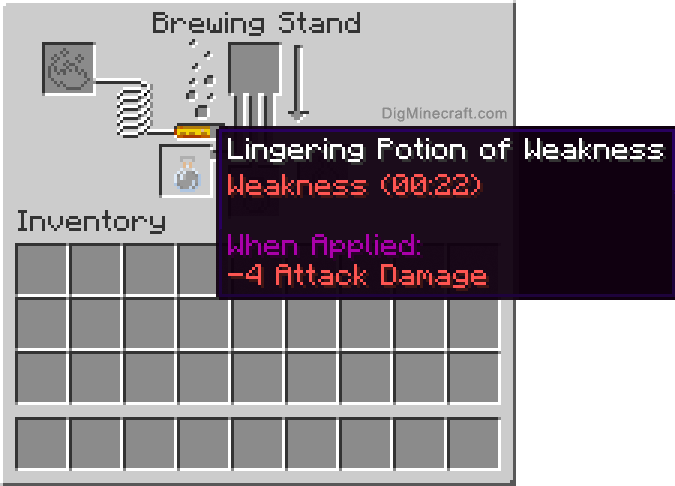 potion of weakness minecraft