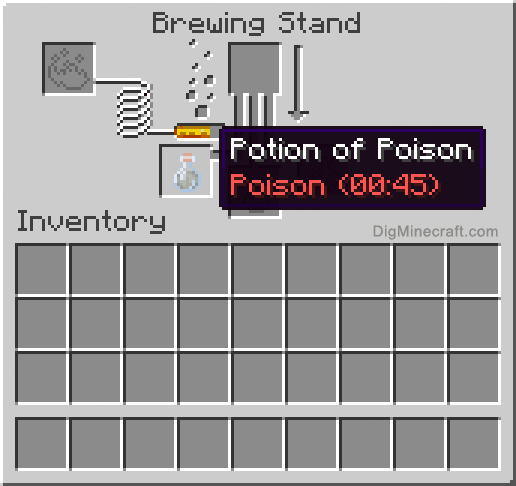 How To Make A Potion Of Poison 0 45 In Minecraft
