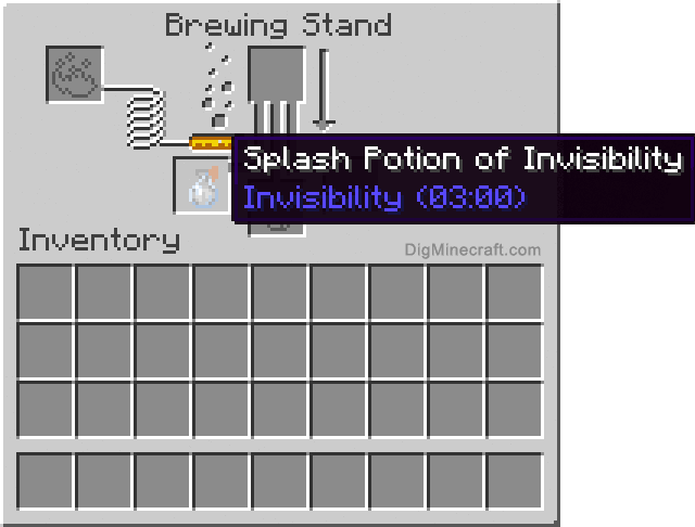 How To Make A Splash Potion Of Invisibility 3 00 2 15 In Minecraft