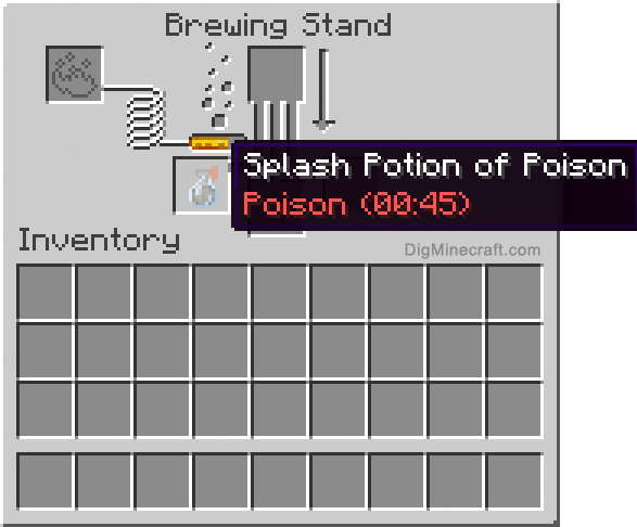 How To Make A Splash Potion Of Poison 0 45 0 33 In Minecraft