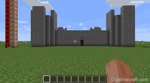 Use Command Block To Build A Castle With One Command