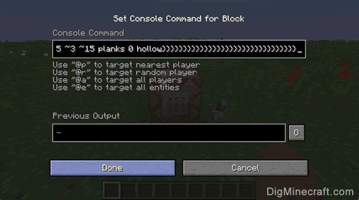 Use Command Block to Build a House with One Command