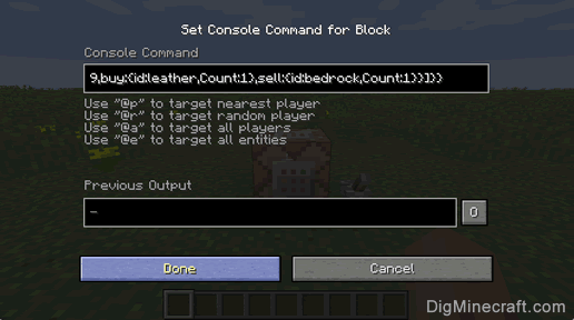 Use Command Block to Summon Villager with Customized Trade
