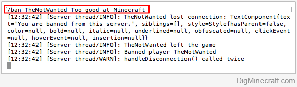 How To Use The Ban Command In Minecraft