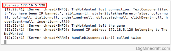 How To Use The Ban Ip Command In Minecraft - how to ip ban someone on roblox