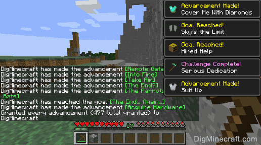 How To Use The Advancement Command In Minecraft