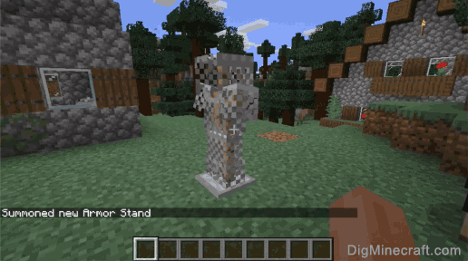 How To Summon An Armor Stand With Chain Armor In Minecraft