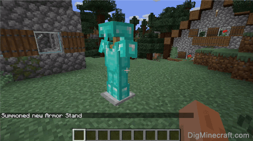 How To Summon An Armor Stand With Diamond Armor In Minecraft