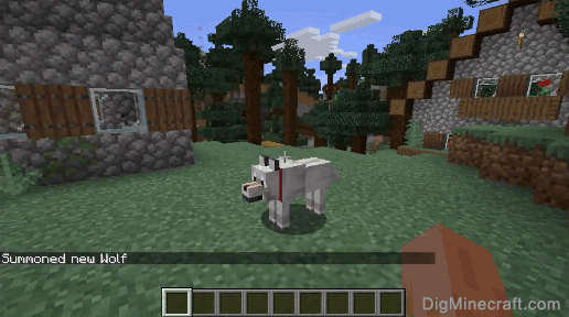 How To Summon A Tame Wolf In Minecraft