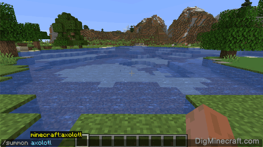 How to spawn blue axolotl with commands bedrock
