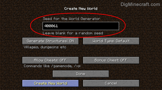 How To Create A World With A Seed In Minecraft