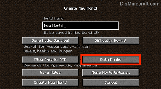 how to enable experimental gameplay minecraft java